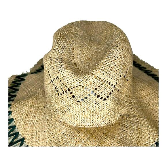 Filu Hats Dianora Salviati Capri Forest Straw Hat Natural/Green Medium main image 15